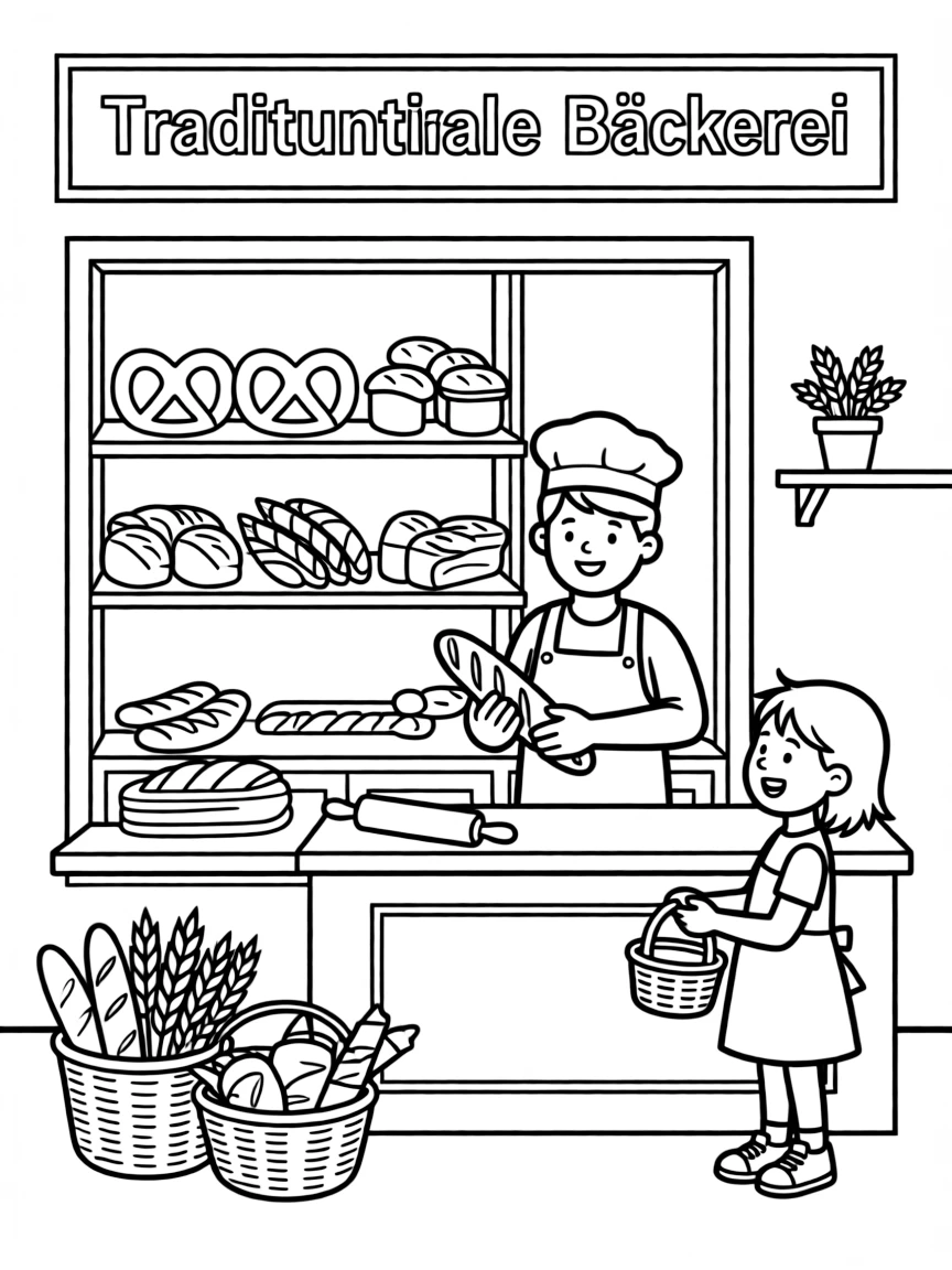 (Germany) Traditional German bakery with various breads