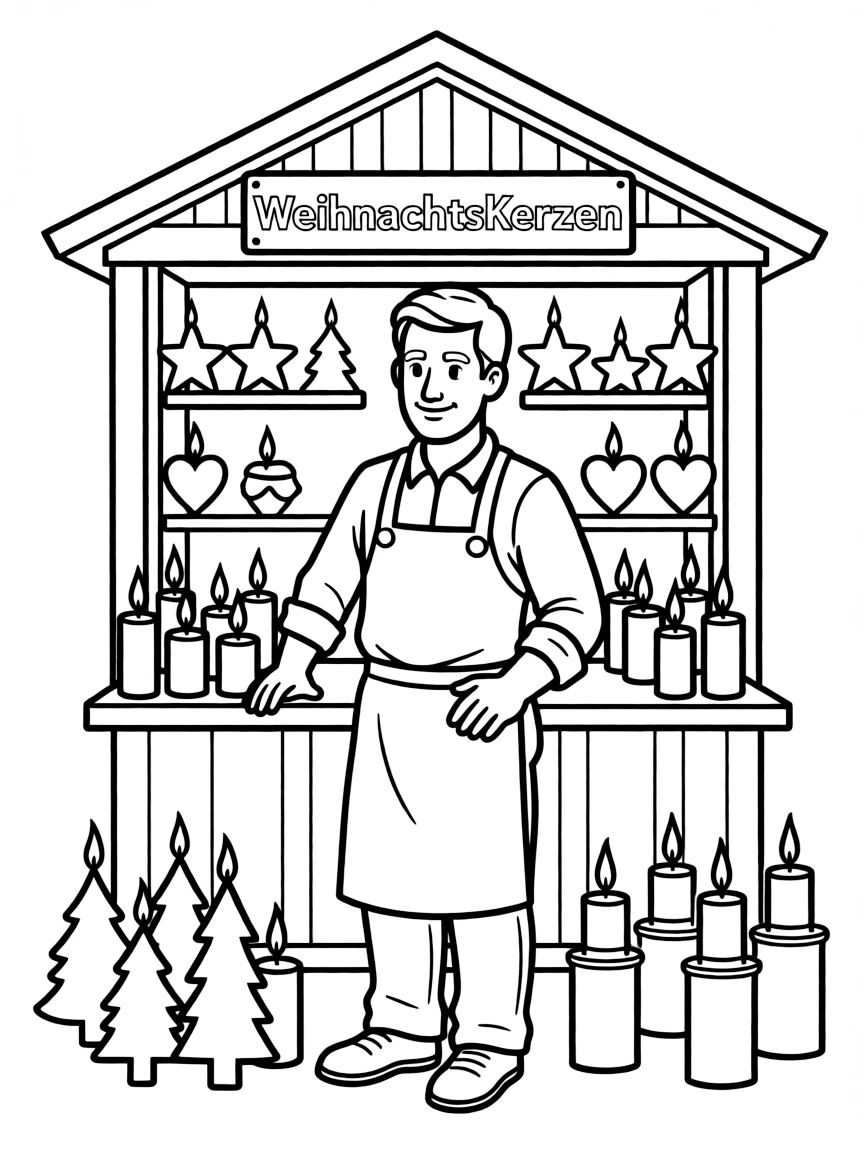 (Germany) German Christmas market candle maker