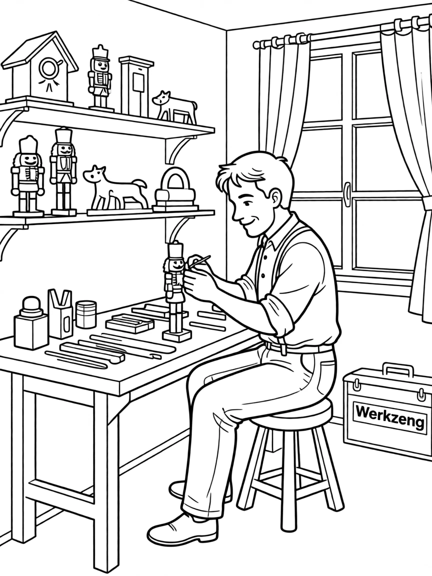 (Germany) Traditional German toy maker's workshop