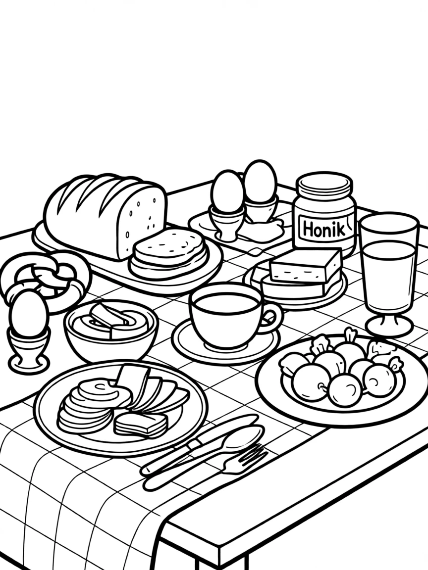 (Germany) German traditional breakfast spread