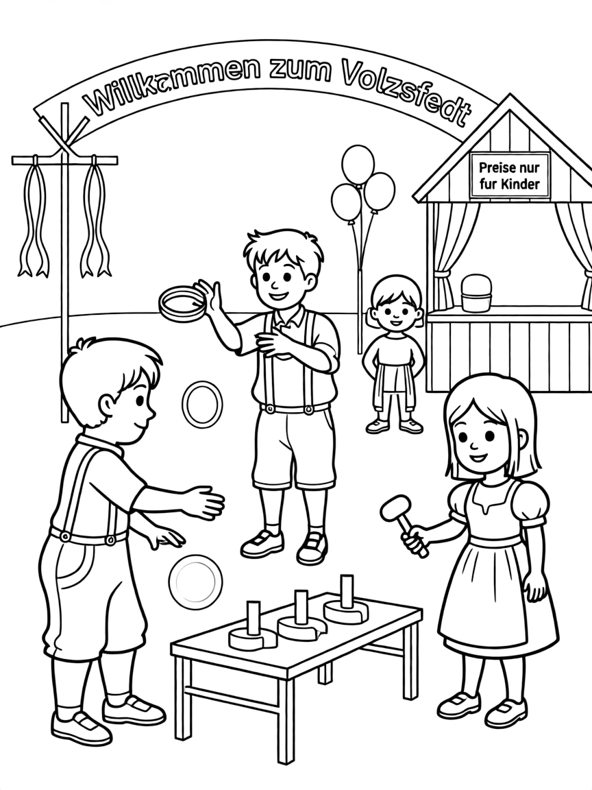 (Germany) German folk festival with traditional games