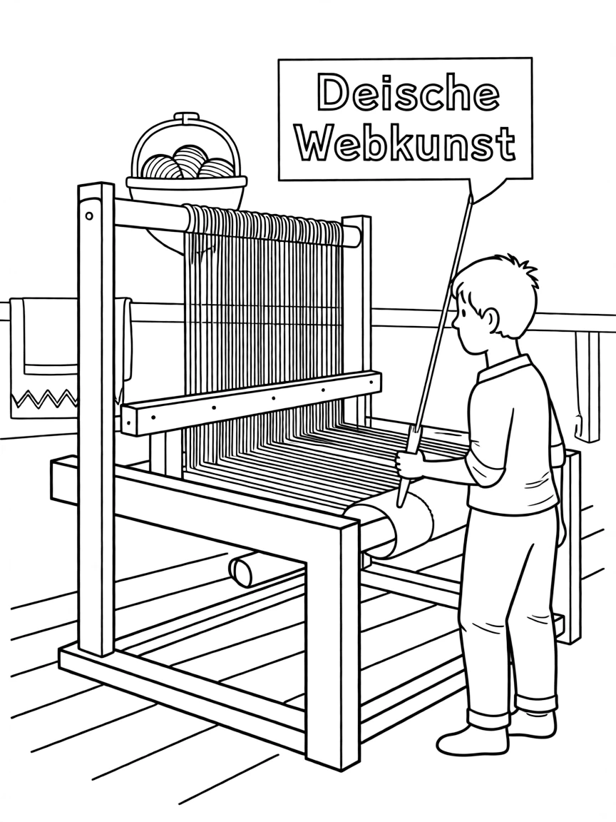 (Germany) German traditional weaving loom