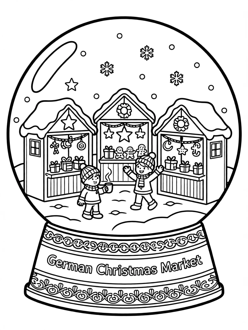 (Germany) German Christmas market snow globe