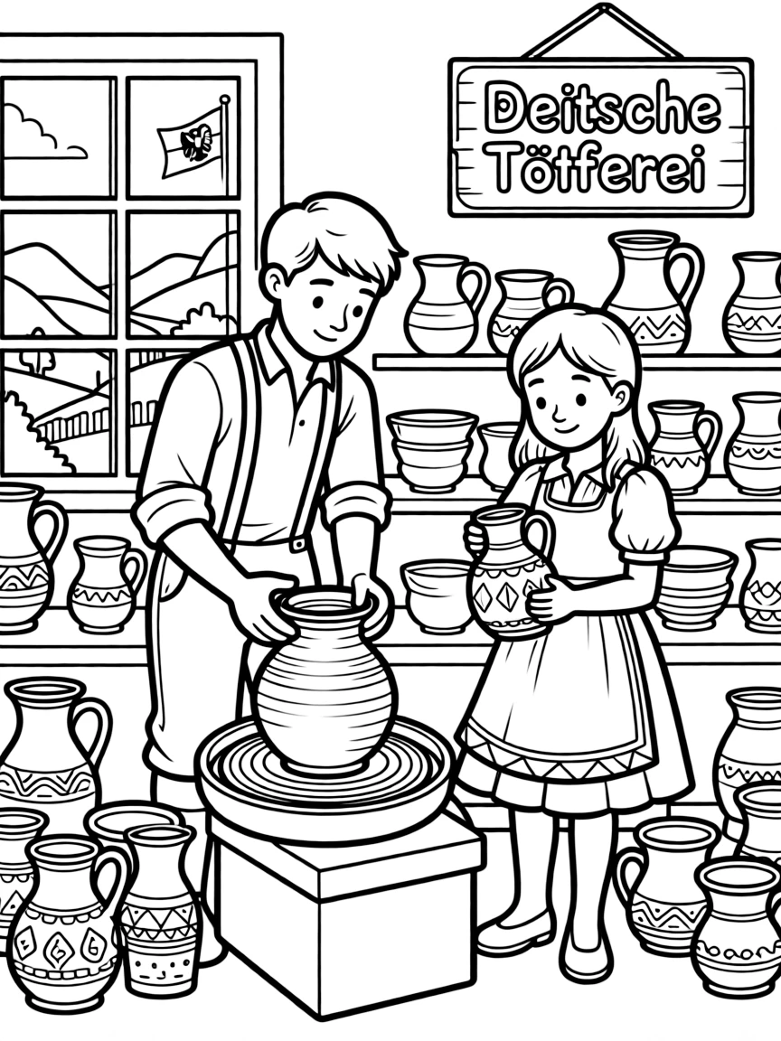 (Germany) Traditional German pottery workshop
