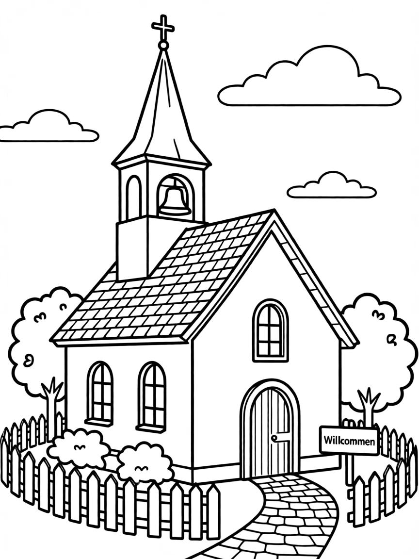 (Germany) Traditional German countryside church