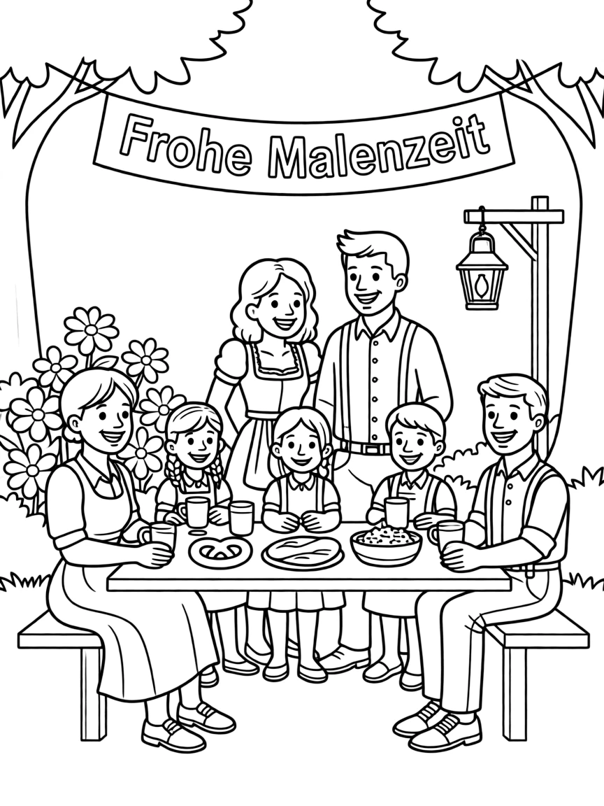 (Germany) Traditional German family gathering