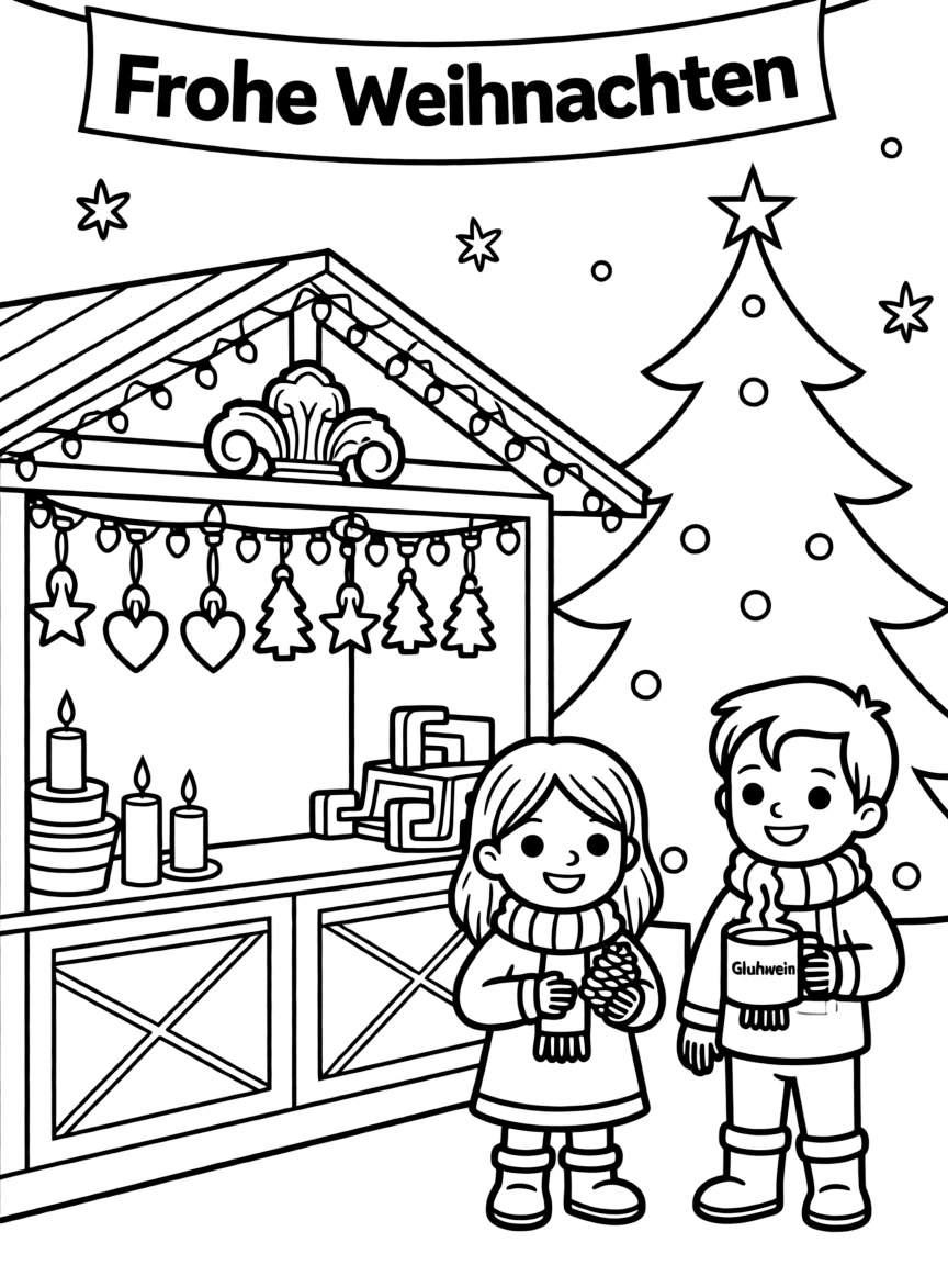 (Germany) Christmas market traditional light displays