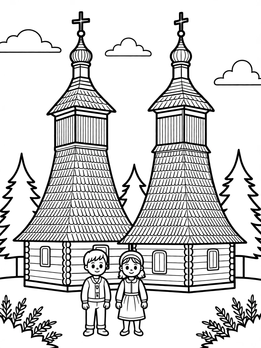 (Poland) The wooden churches of southern Poland with their distinctive onion domes