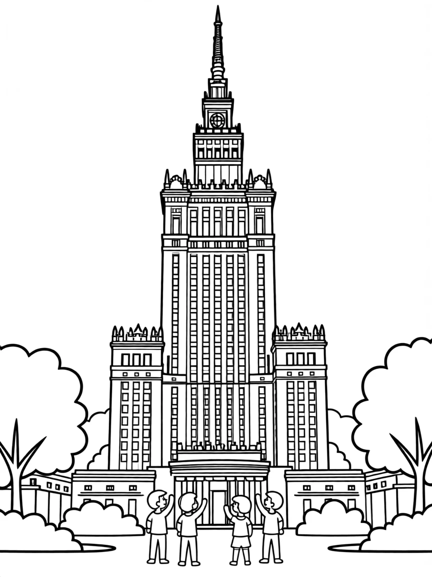 (Poland) The Palace of Culture and Science in Warsaw, the city's tallest building