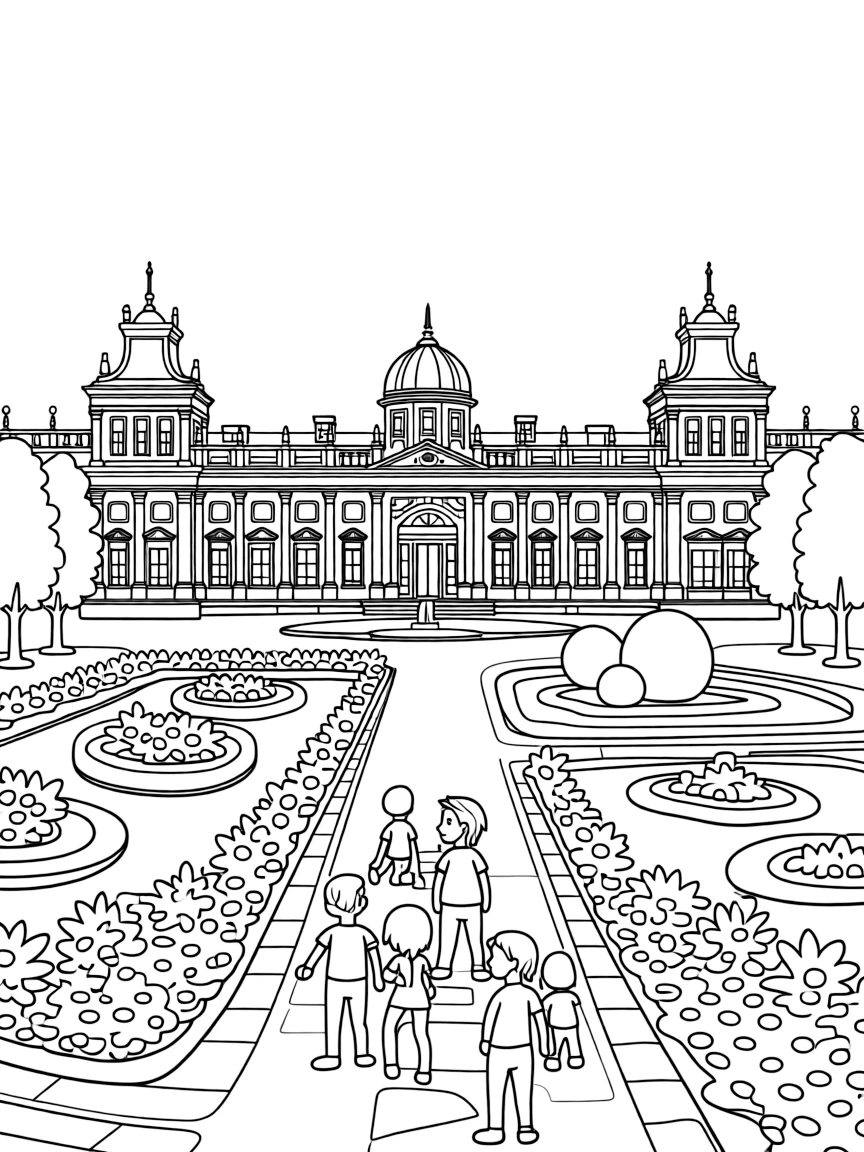 (Poland) The baroque Wilanów Palace with its ornate gardens