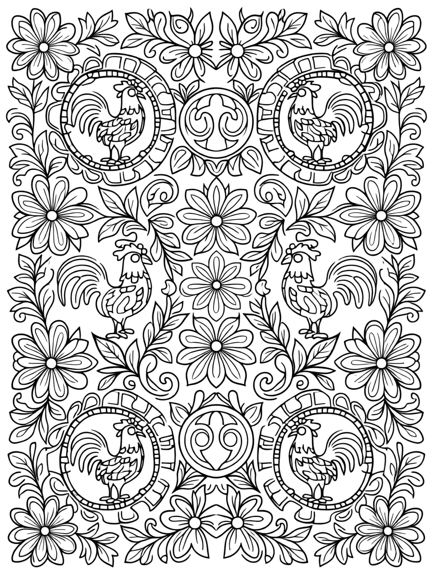 (Poland) Traditional Polish paper cut-outs (Wycinanki) in decorative patterns