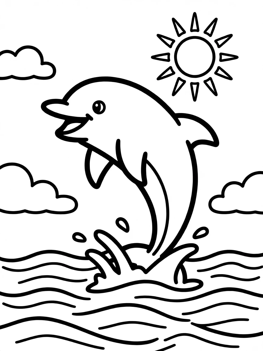 (Hawaii) A dolphin jumping in the ocean.