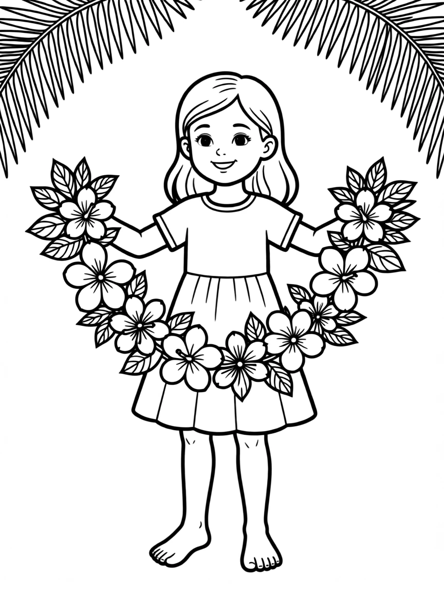 (Hawaii) A lei (flower necklace).