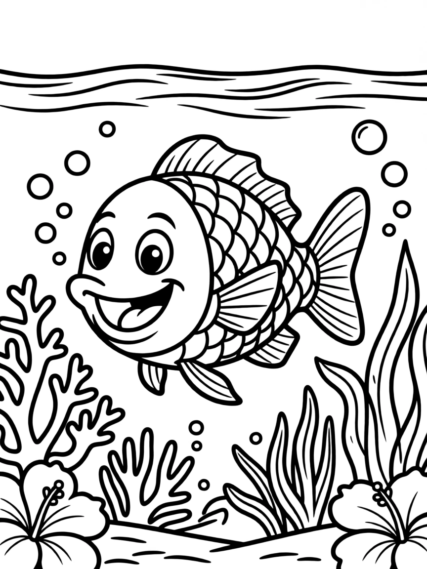 (Hawaii) A happy fish in the water.