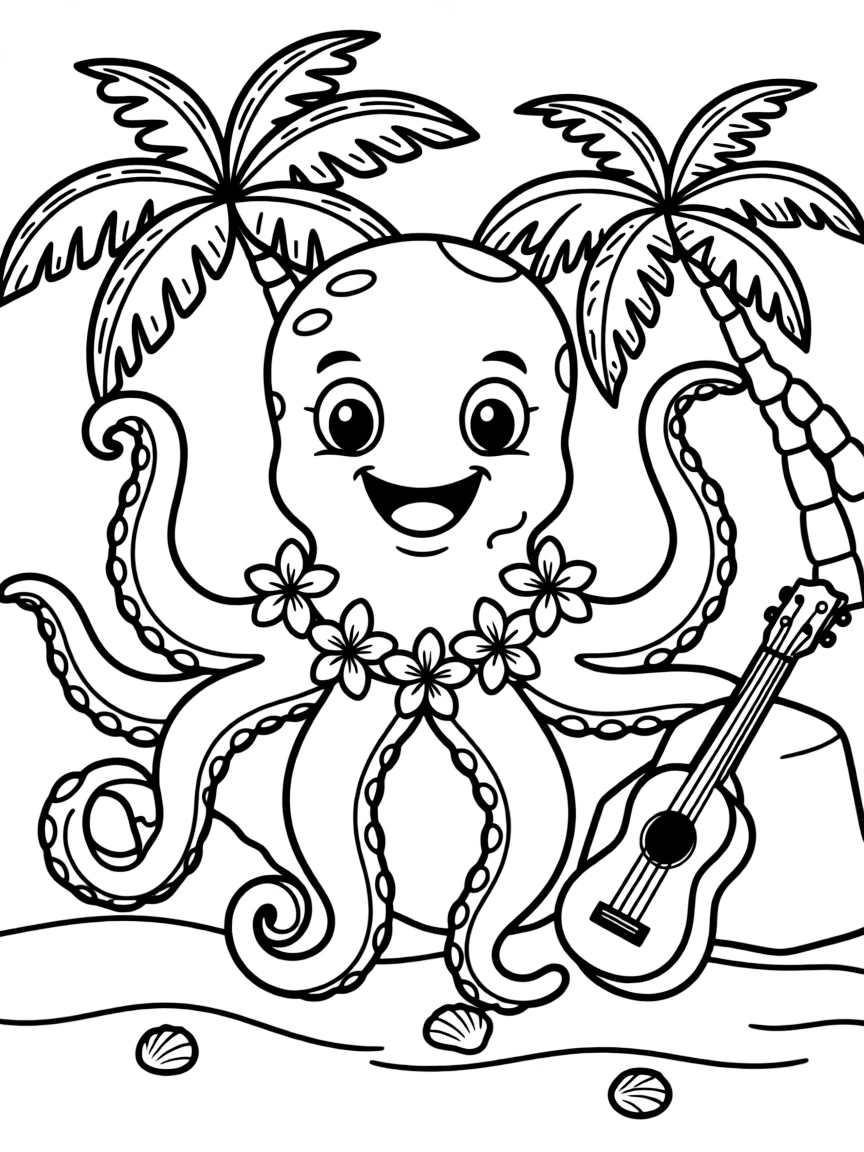 (Hawaii) A friendly octopus.