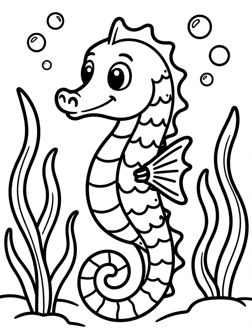 (Hawaii) A smiling sea horse.