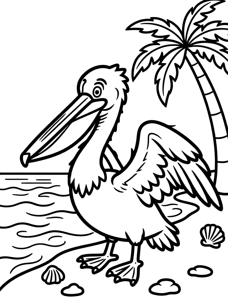 (Hawaii) A happy pelican by the water.