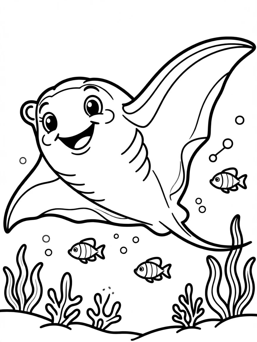 (Hawaii) A happy manta ray.