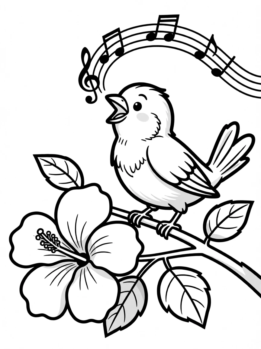 (Hawaii) A little bird singing.