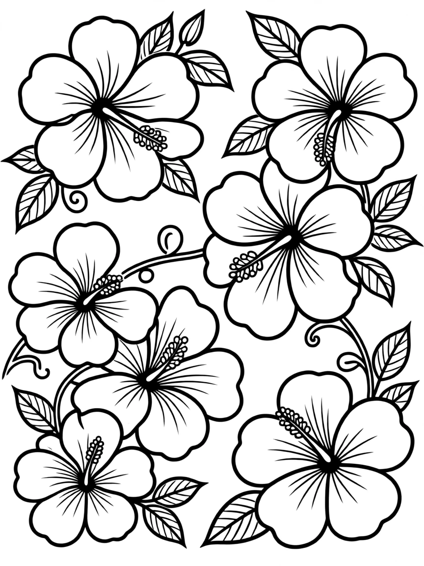 (Hawaii) A simple flower pattern.