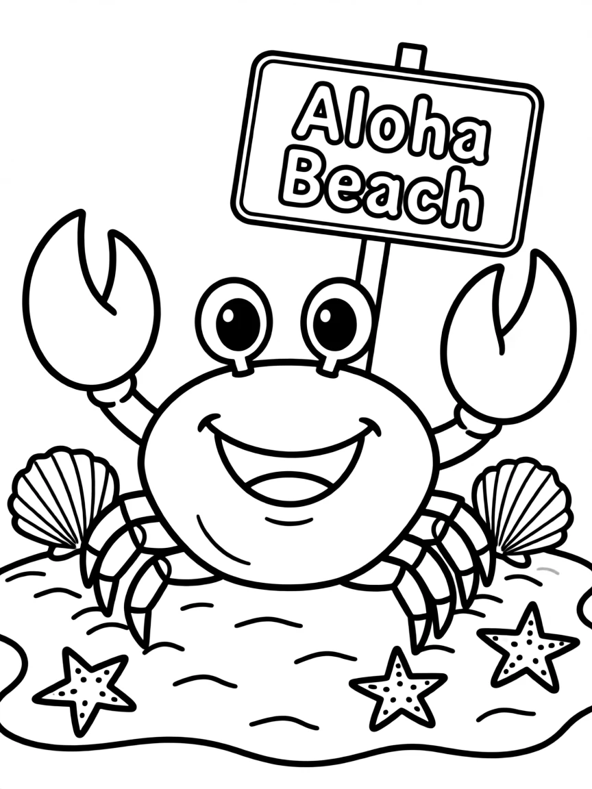 (Hawaii) A smiling crab.