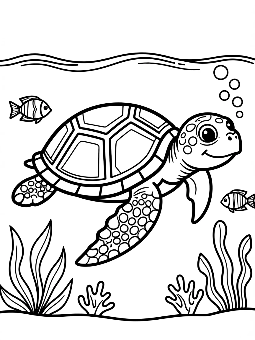 (Hawaii) A happy sea turtle.