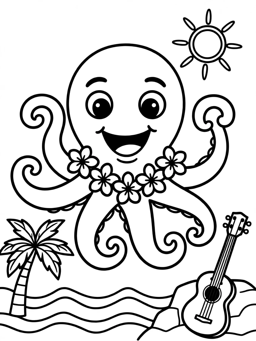 (Hawaii) A happy octopus.