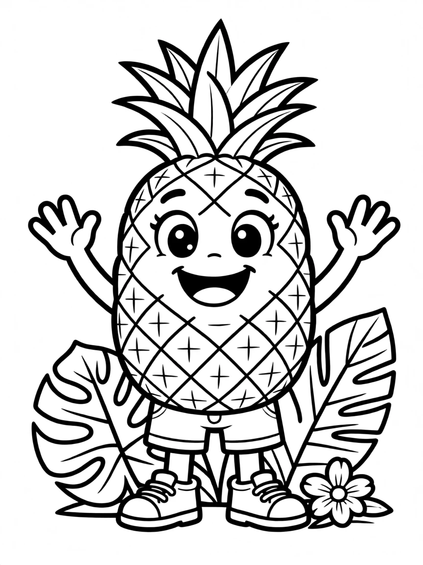 (Hawaii) A happy pineapple.