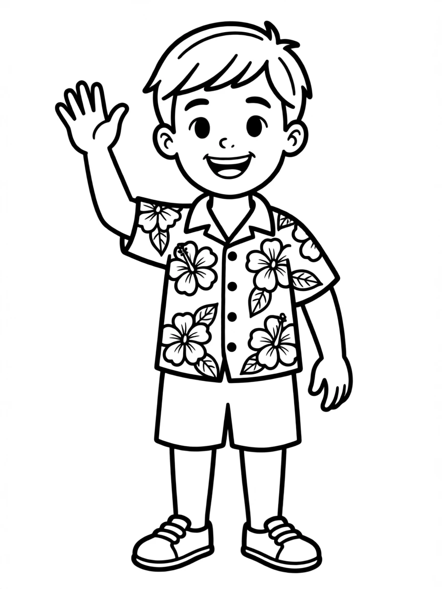 (Hawaii) A happy Hawaiian shirt.