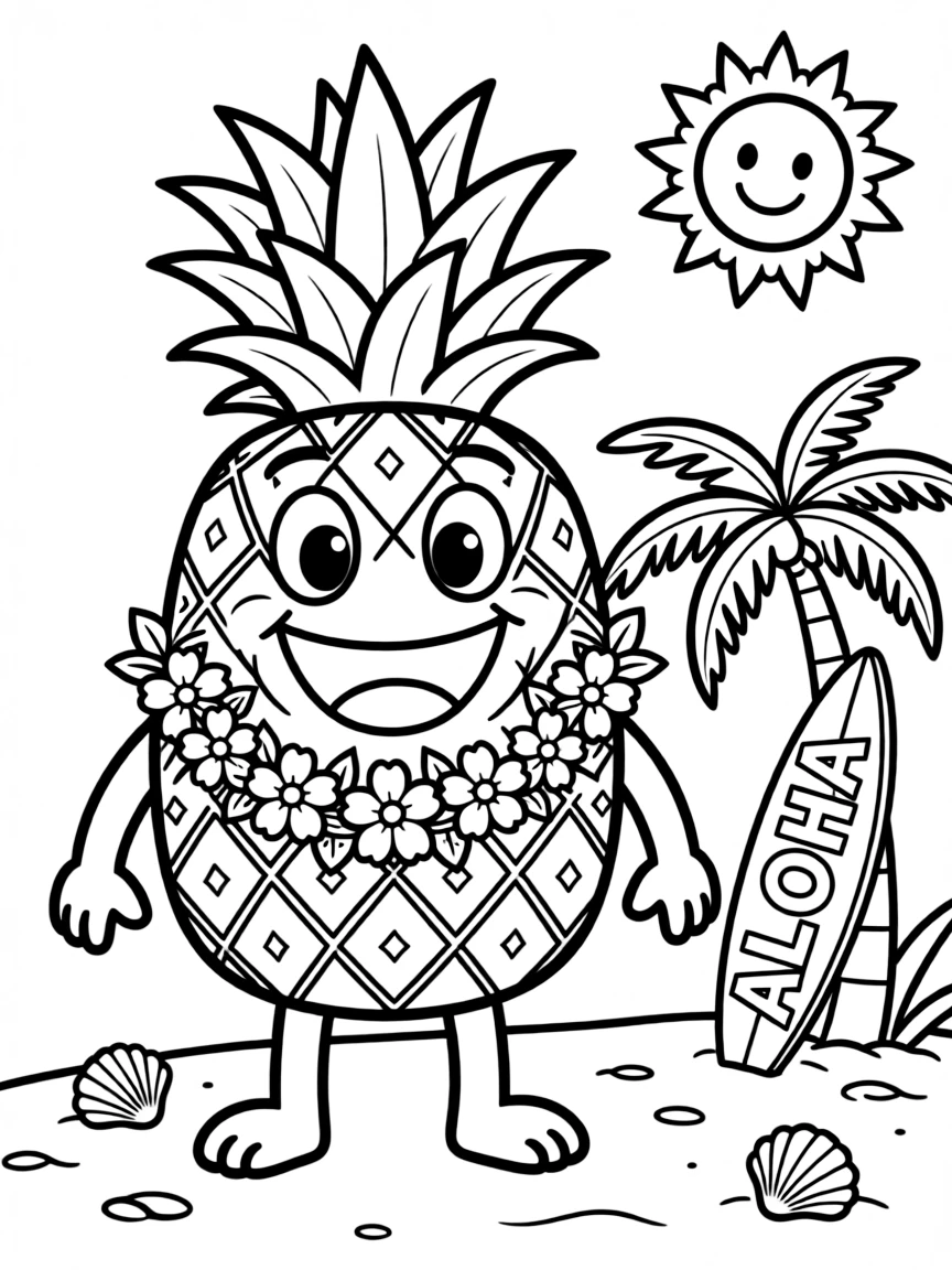 (Hawaii) A happy Hawaiian fruit.
