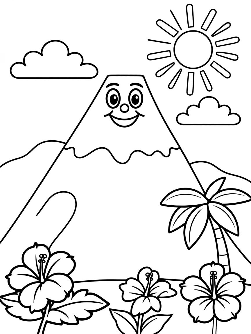 (Hawaii) A happy Hawaiian mountain.