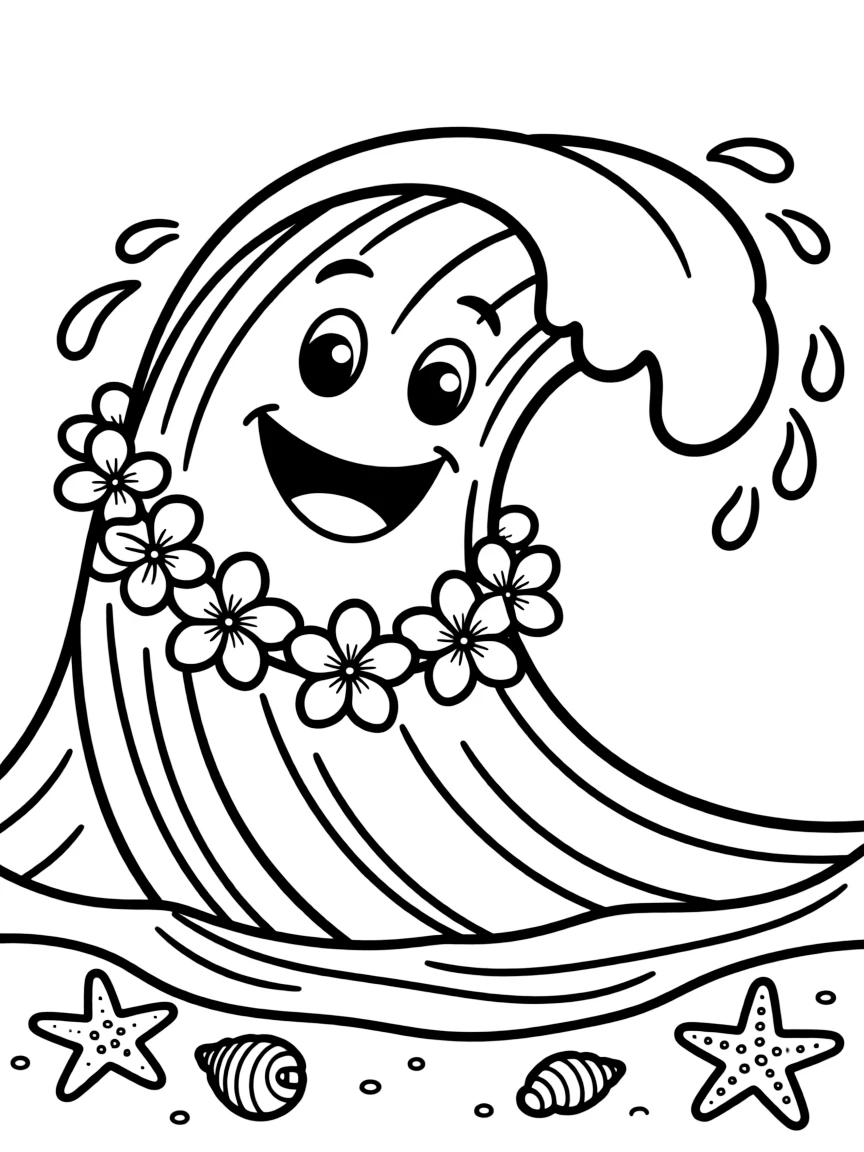 (Hawaii) A happy Hawaiian wave.