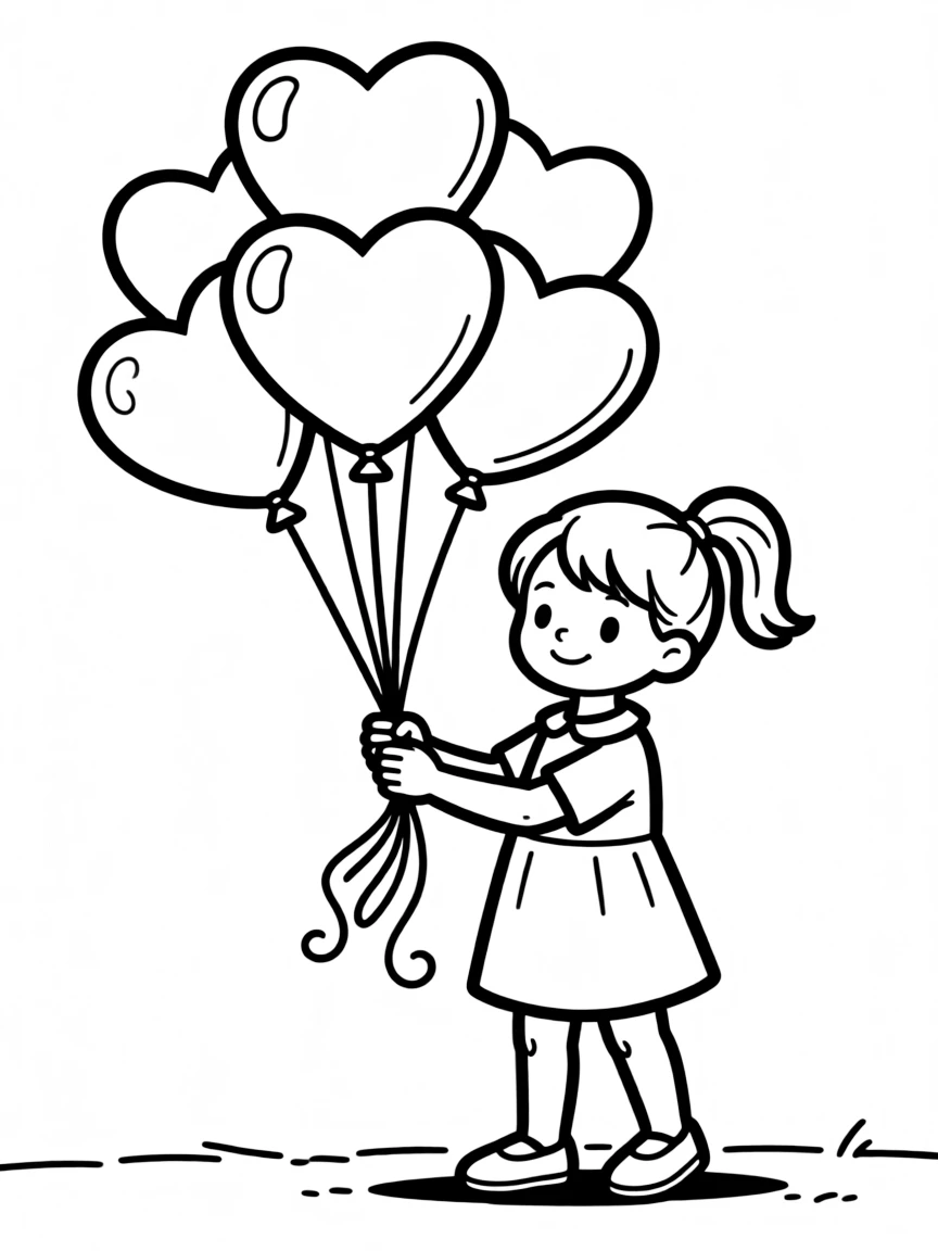 A heart-shaped balloon bouquet