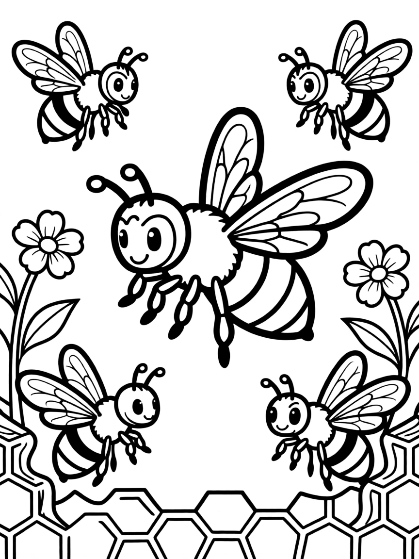 A honeybee doing a waggle dance for other bees