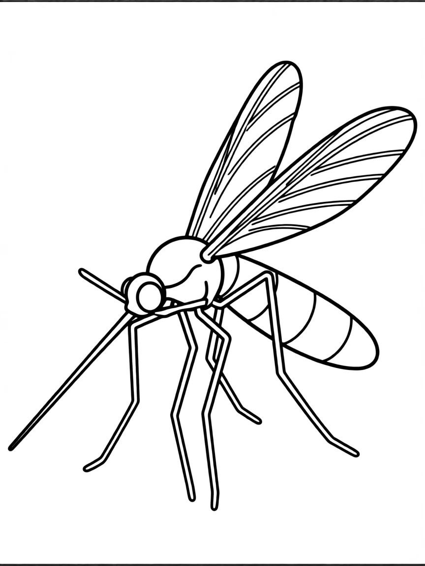 A mosquito with a long proboscis