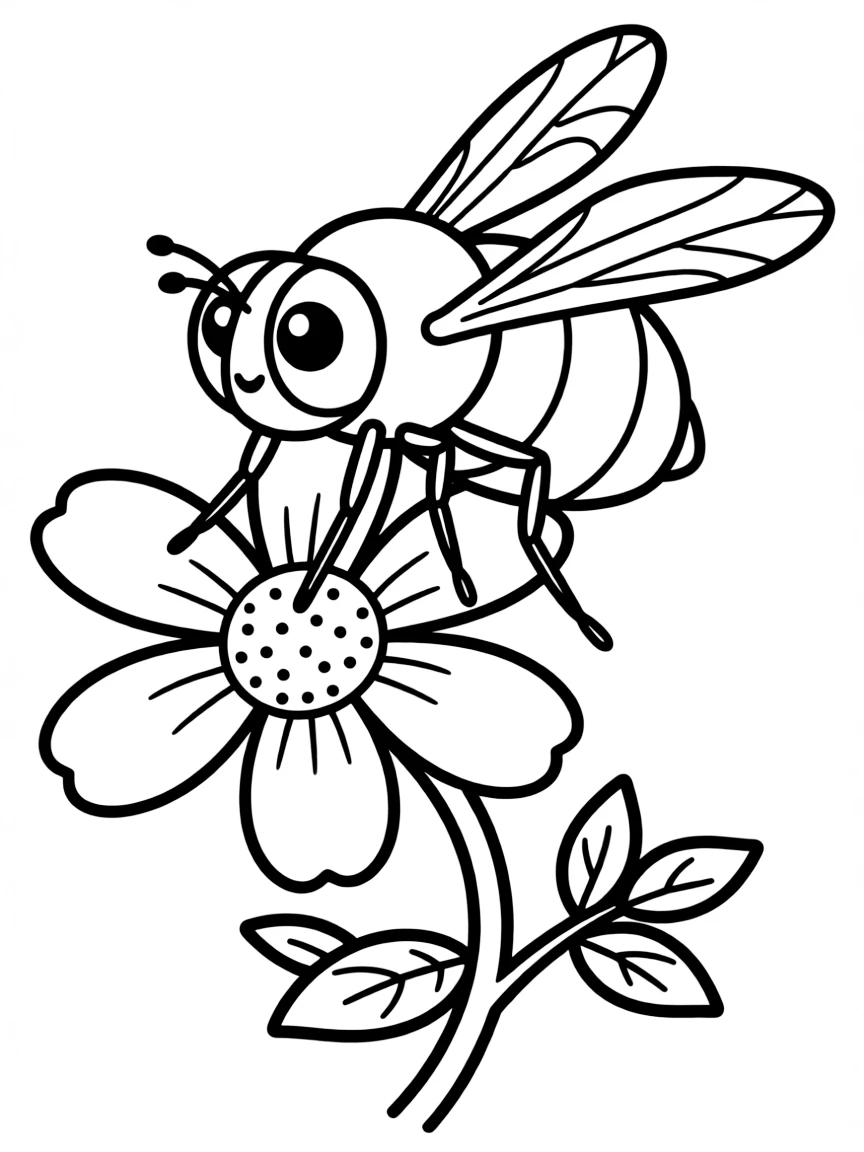 A thick-headed fly on a flower