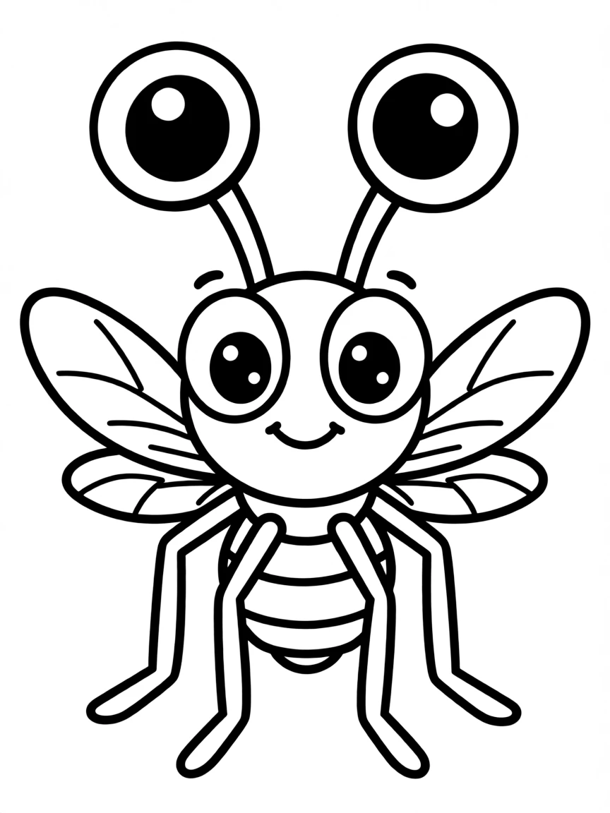 A stalk-eyed fly with eyes on stalks