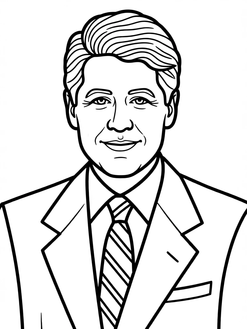 portrait of Bill Clinton, former US President