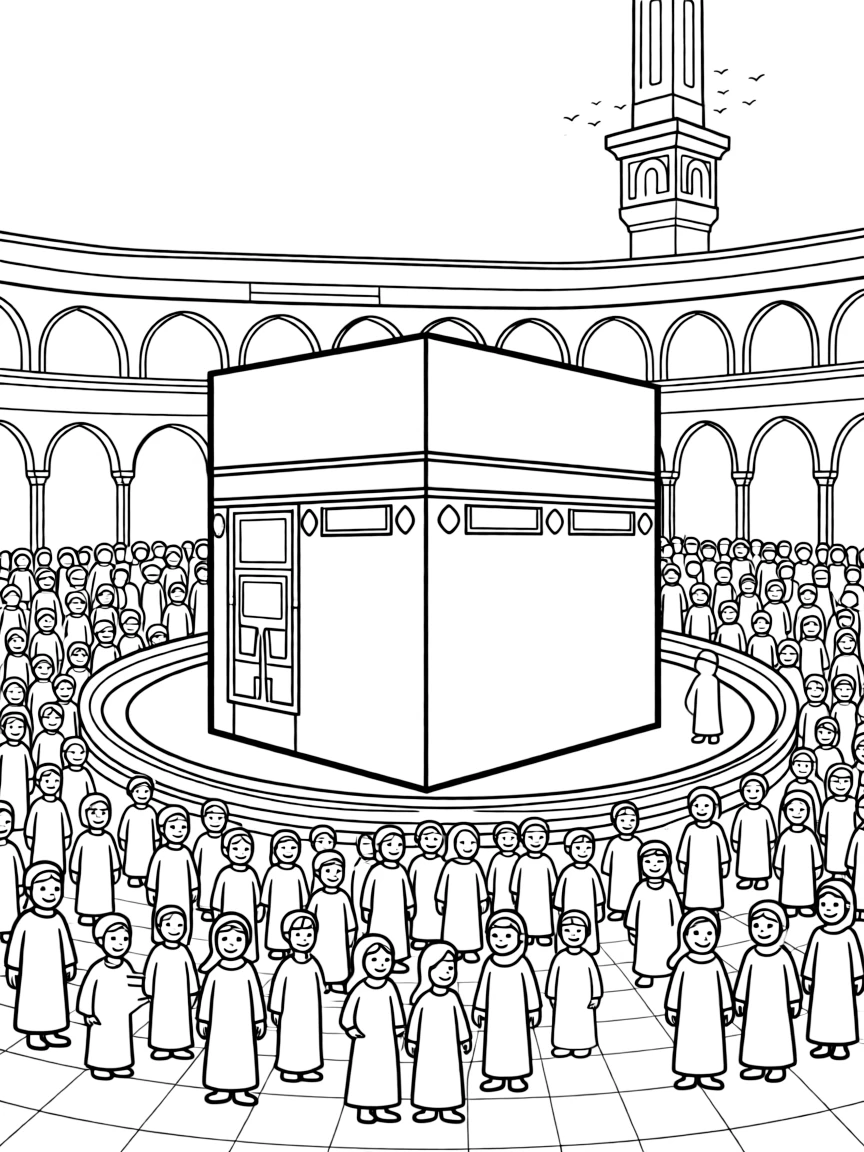 (Arab) The Great Mosque of Mecca (Kaaba)