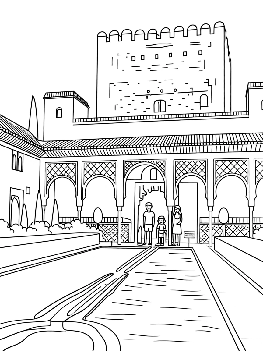 (Arab) The Alhambra palace in Spain