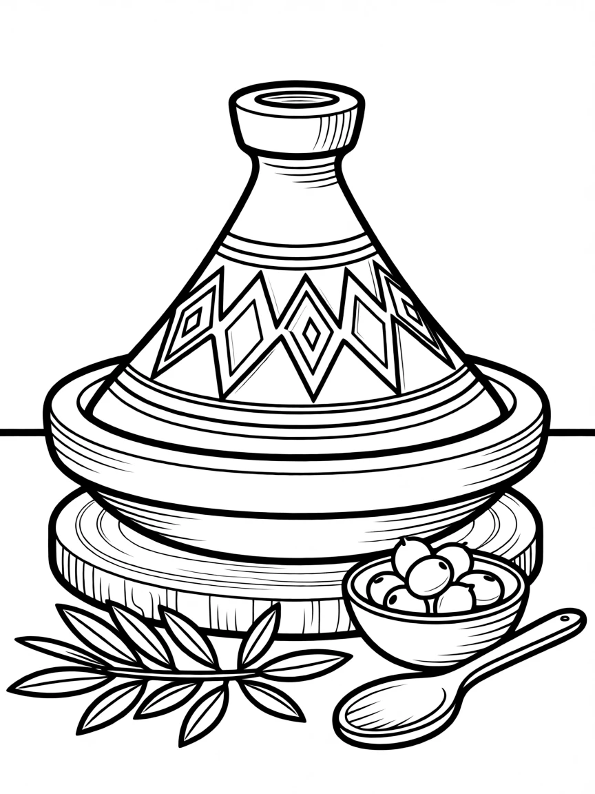 (Arab) A Moroccan tagine cooking pot