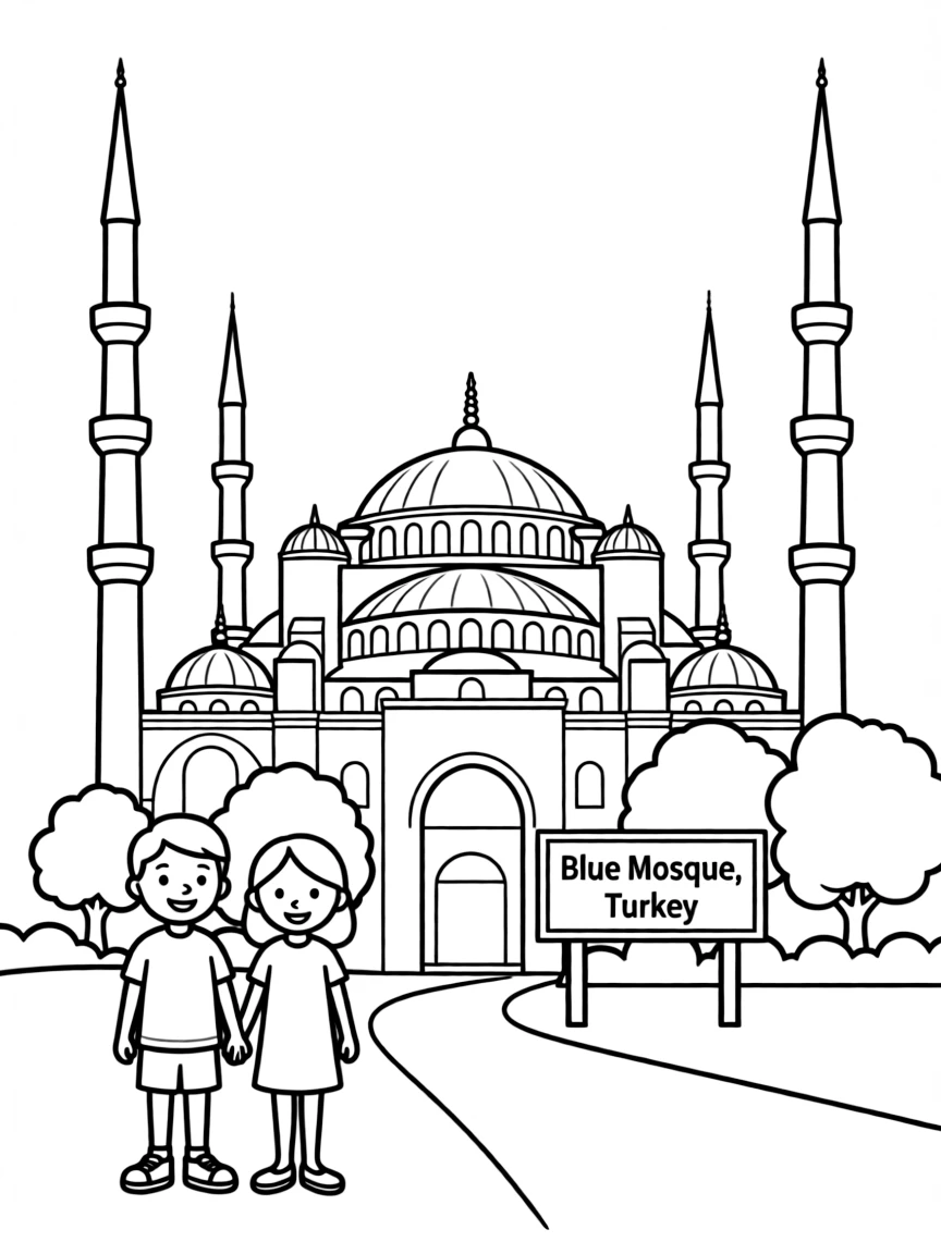 (Arab) The Blue Mosque in Turkey