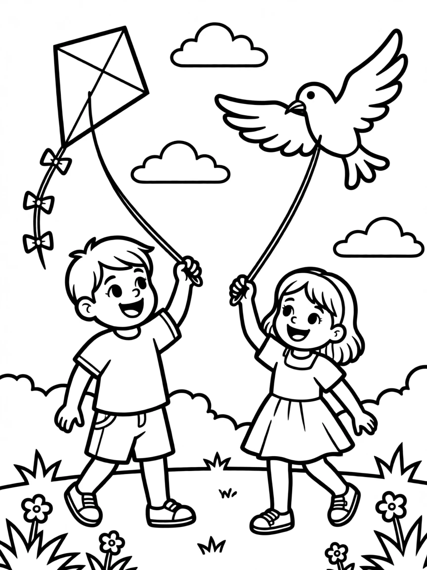 (Arab) Arabic children flying kites