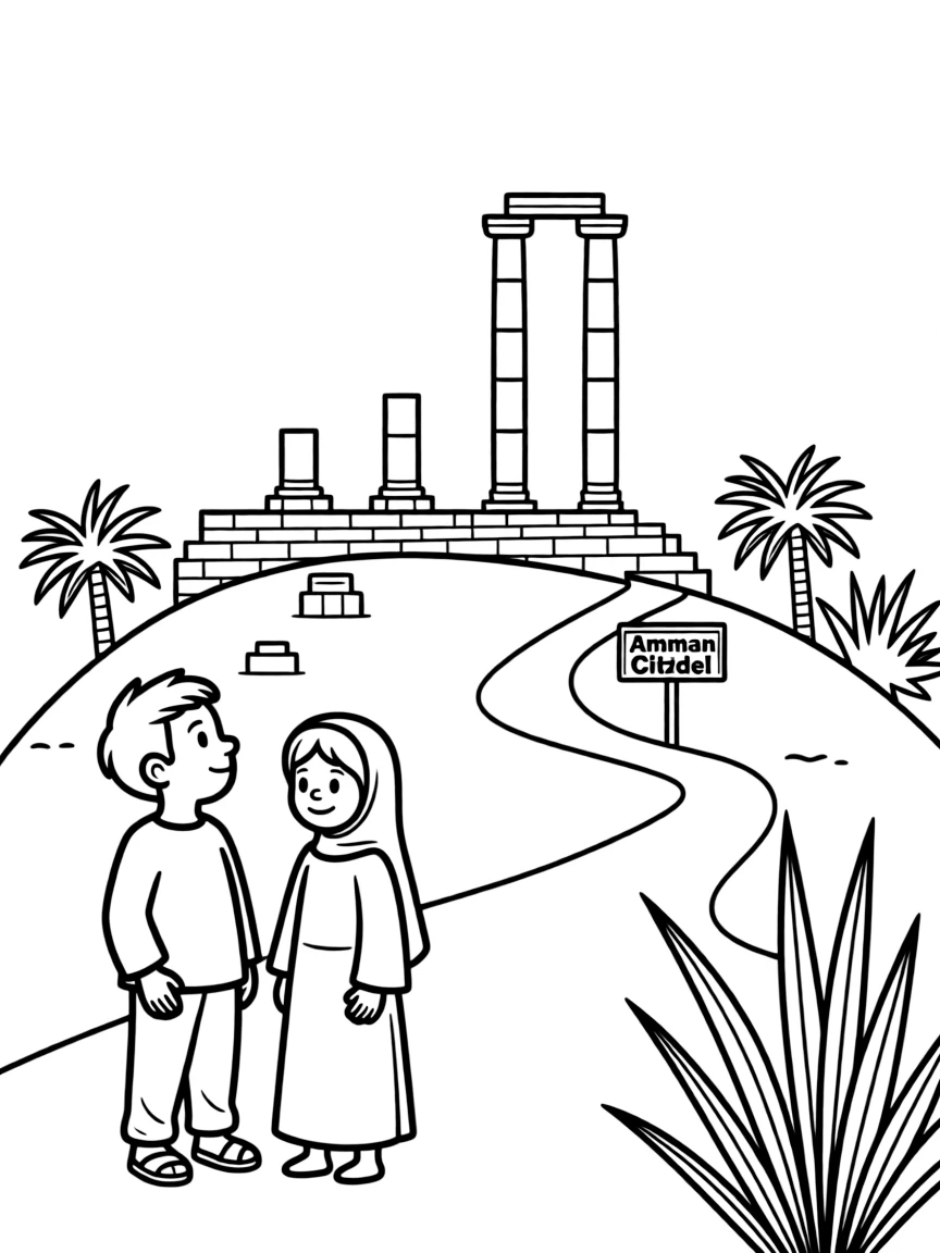 (Arab) The Amman Citadel in Jordan