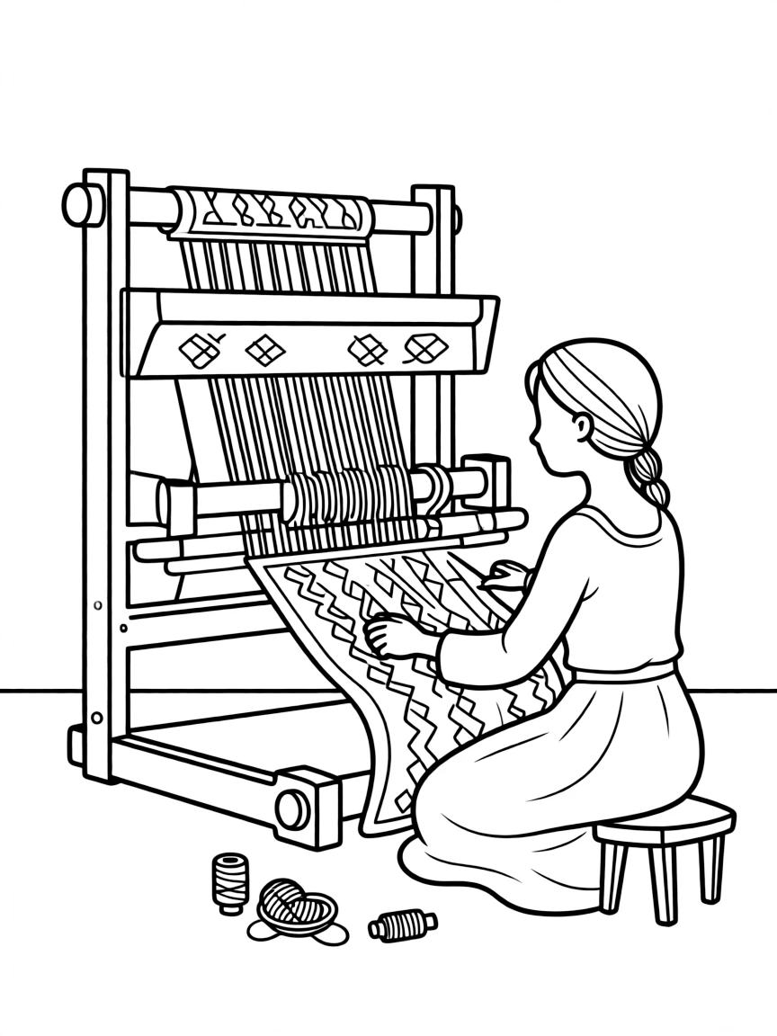 (Arab) Traditional Arabic textile weaving