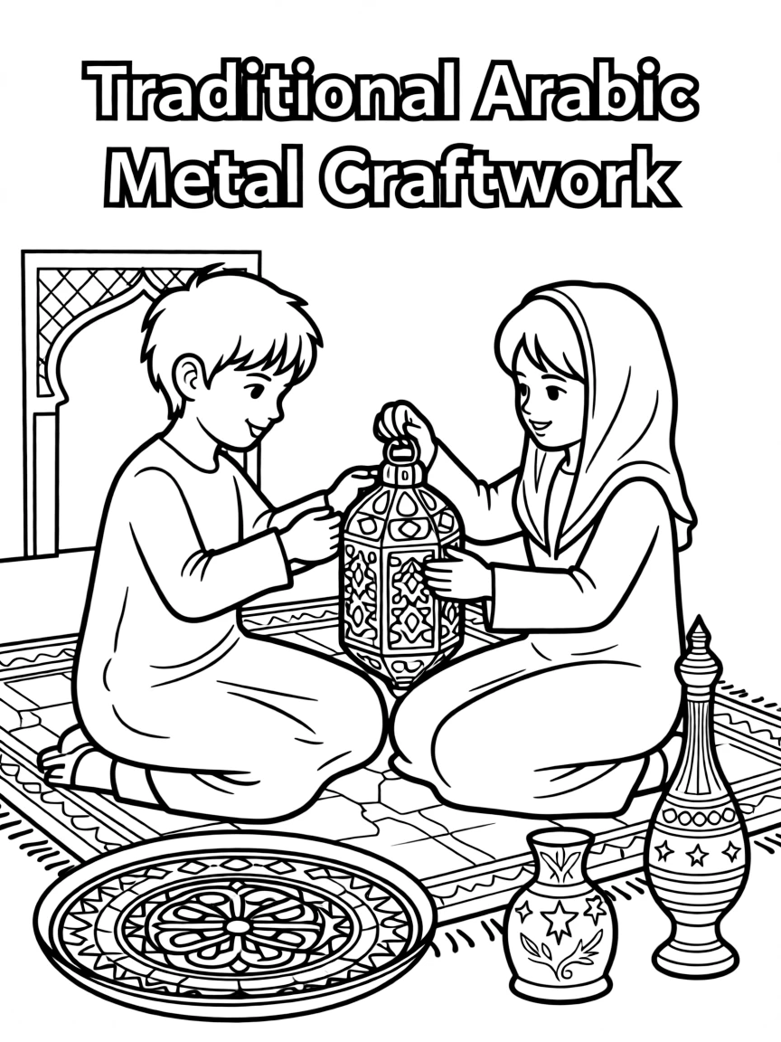 (Arab) Traditional Arabic metal craftwork