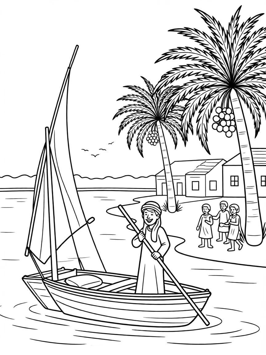 (Arab) Sudanese Nile River scene