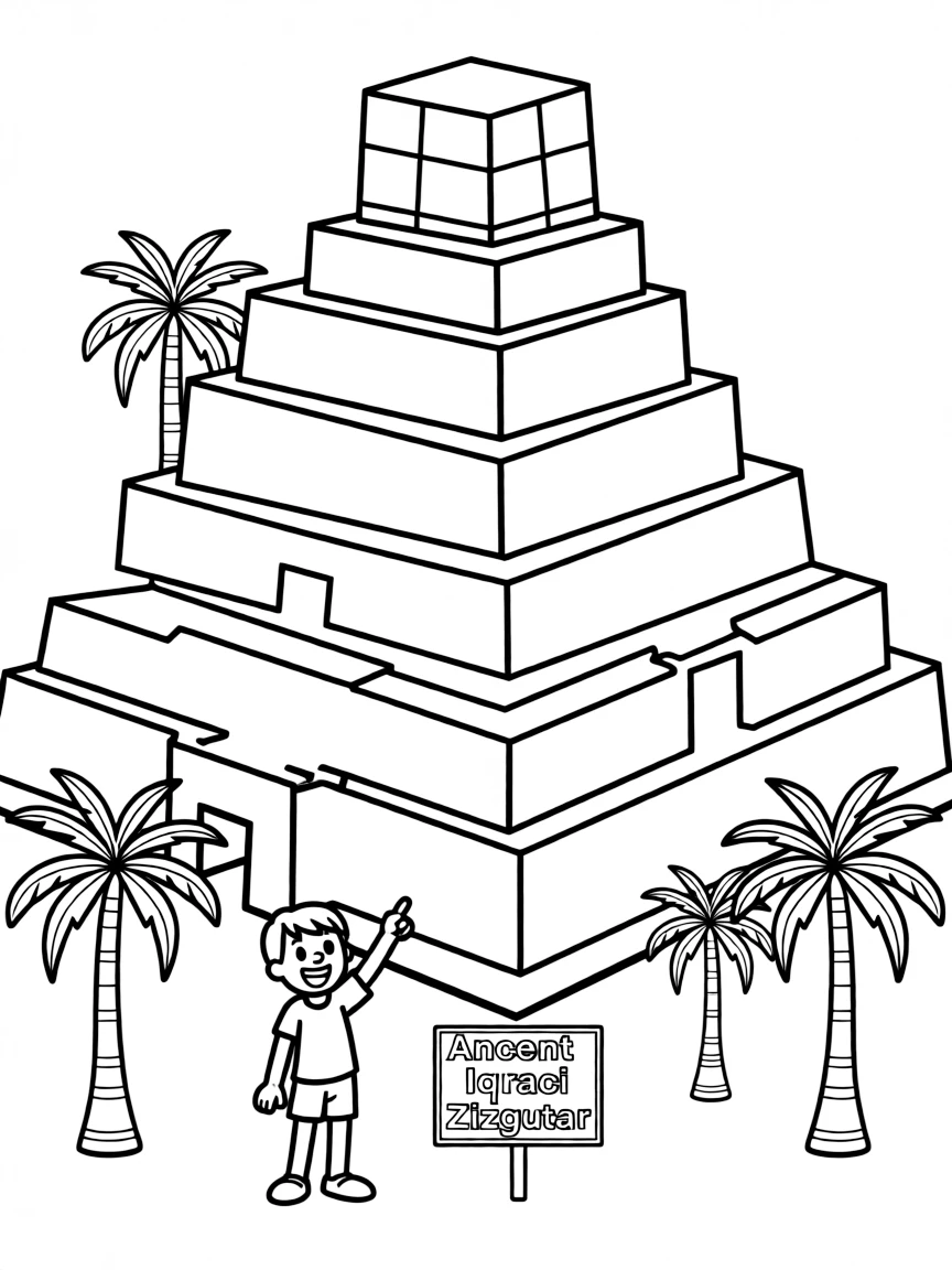 (Arab) The Iraqi ziggurat ancient structure