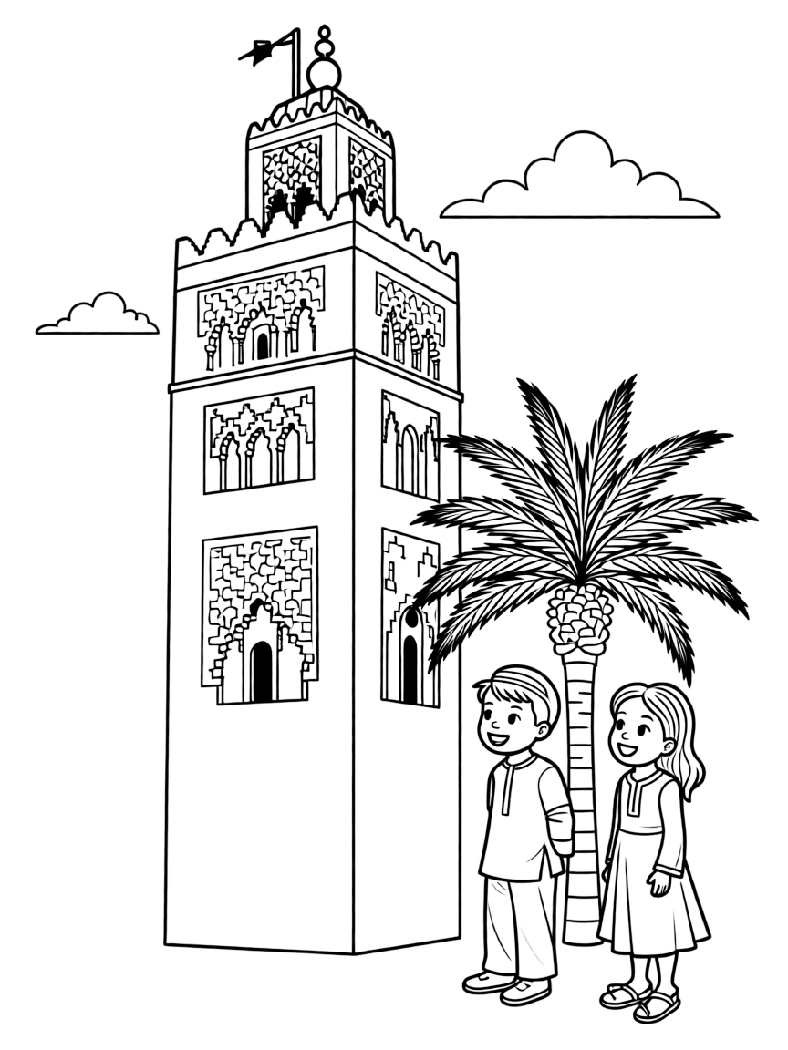 (Arab) The Hassan Tower in Morocco