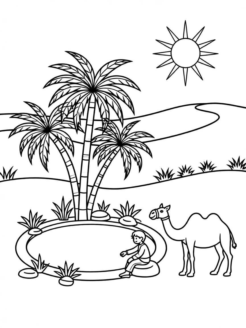 (Arab) Libyan desert oasis